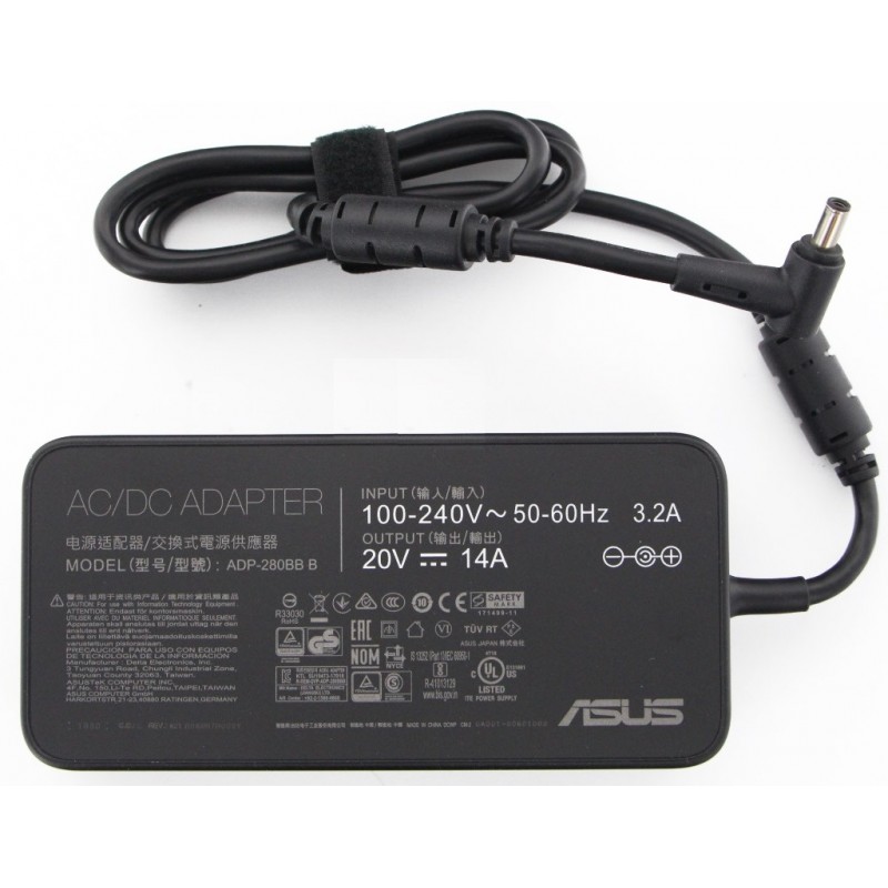 Alimentatore ASUS 280W ADP-280BB o ADP-280EB, 20V 14A, 6mm con Pin centrale