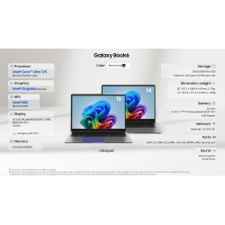 SAMSUNG Galaxy Book6 EE 14’’, Intel Ultra 5 325, 16GB RAM, 512GB SSD, Windows 11 Professional